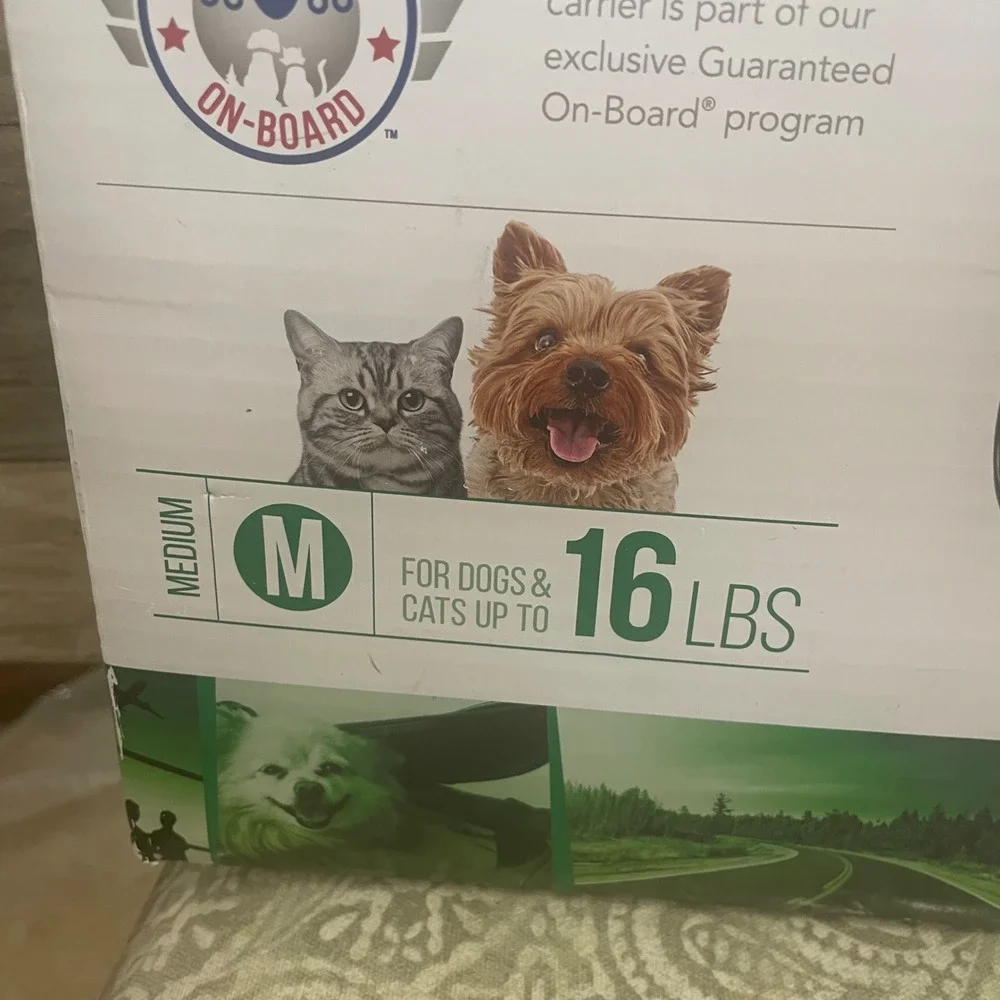 Sherpa Original Deluxe Pet Carrier Medium Gray Pink Airline Approve Dog Cat 16lb
